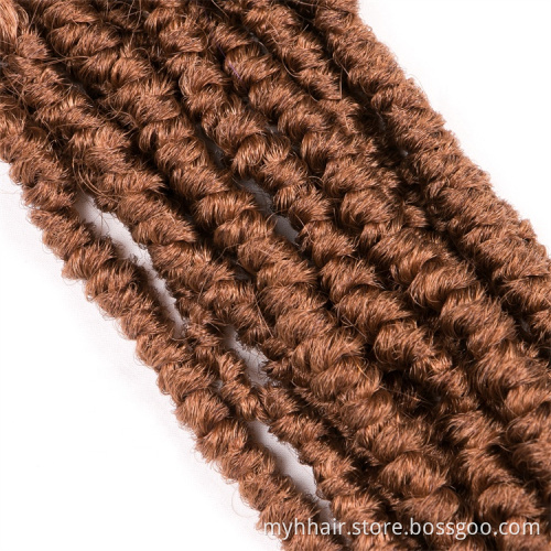 Spiral Twisted Braid Ombre 14 Inch 12 Strands/Piece Twist Crochet Braids Hair Extensions Curly End Synthetic hair